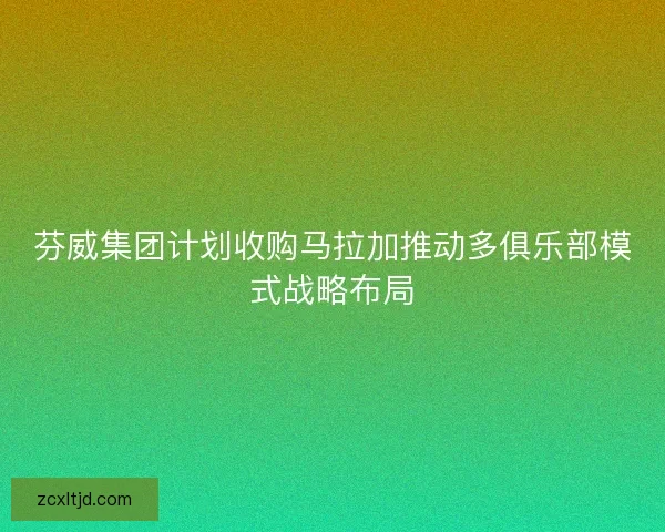 芬威集团计划收购马拉加推动多俱乐部模式战略布局